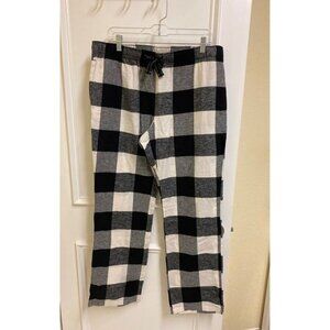 Old Navy 100% Cotton Black & White flannel Pajama Lounge Pants Size Large